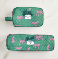 Bella Sleep + Spa Quilted Hair Tool Bag Cheetah  - The Attic Boutique