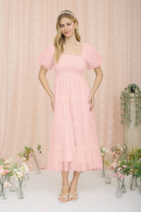 The Attic Boutique Mable Tulle Midi Dress  - The Attic Boutique