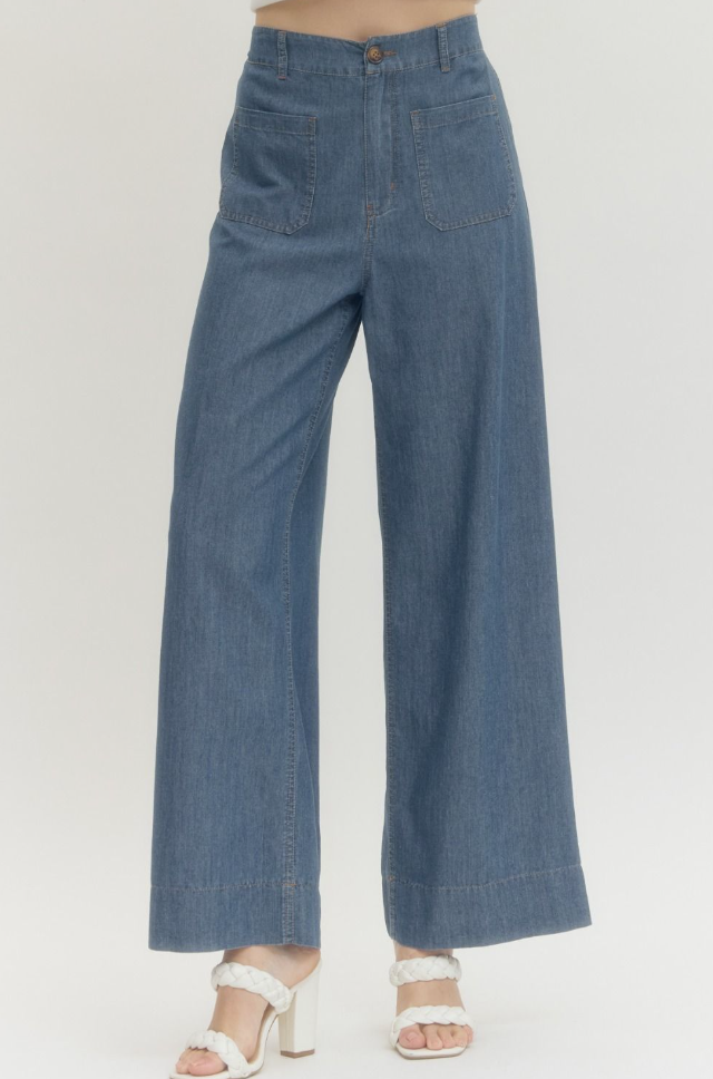 Entro Lana Denim Pants  - The Attic Boutique