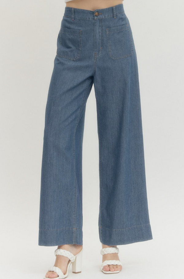 Entro Lana Denim Pants  - The Attic Boutique