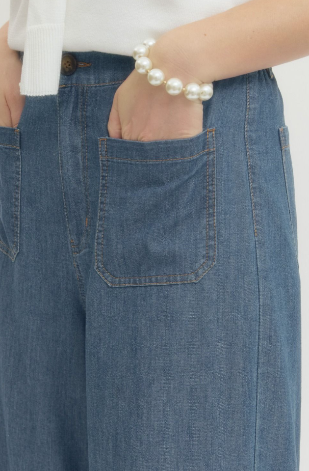 Entro Lana Denim Pants  - The Attic Boutique
