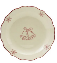 Holiday Scalloped Stoneware Plates