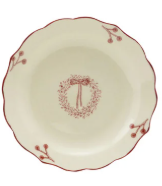 Holiday Scalloped Stoneware Plates