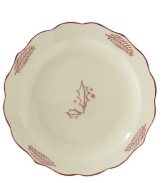 Holiday Scalloped Stoneware Plates