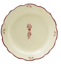 Holiday Scalloped Stoneware Plates