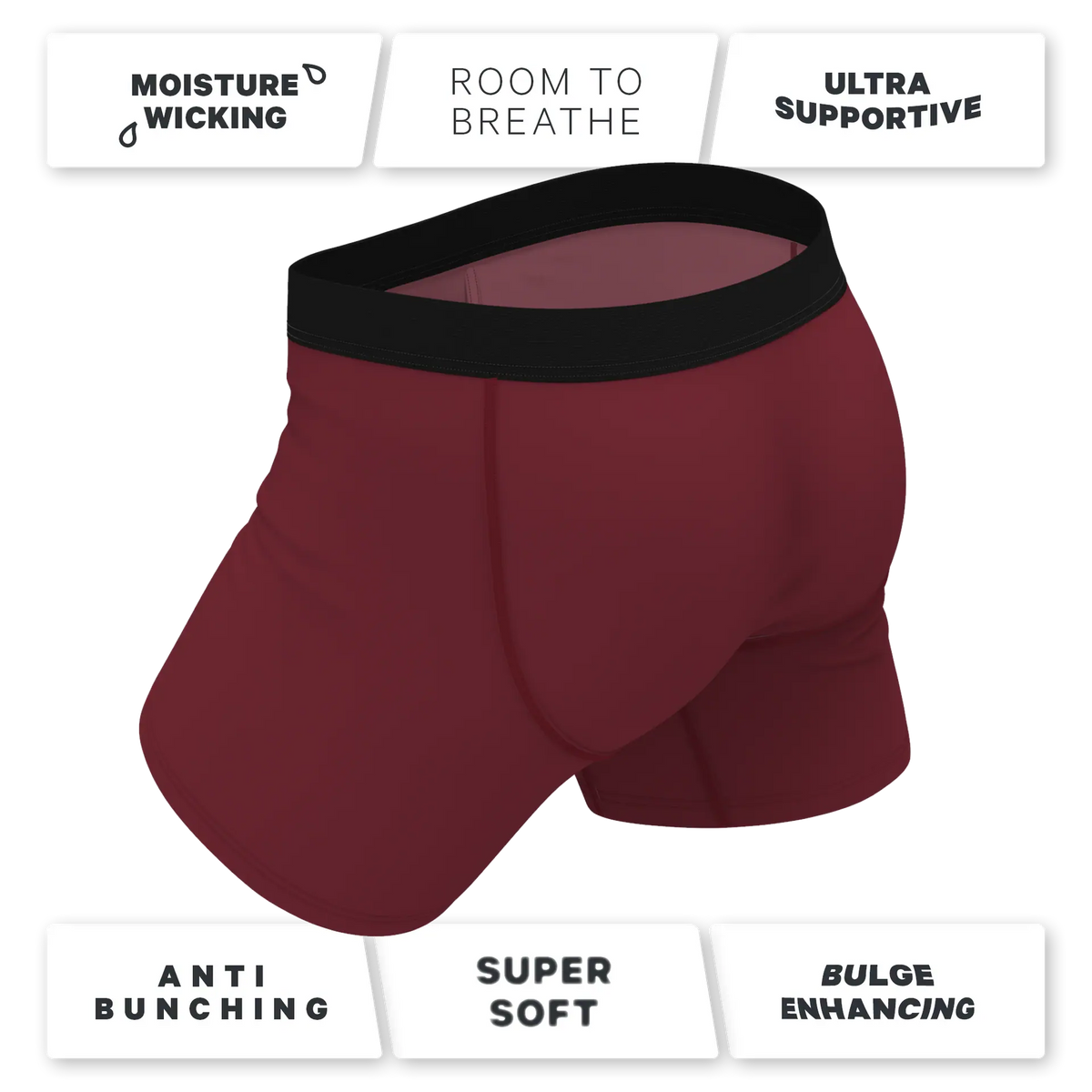 The Attic Boutique The Sommelier Burgundy Ball Hammock® Pouch Underwear With Fly Apparel & Accessories - The Attic Boutique