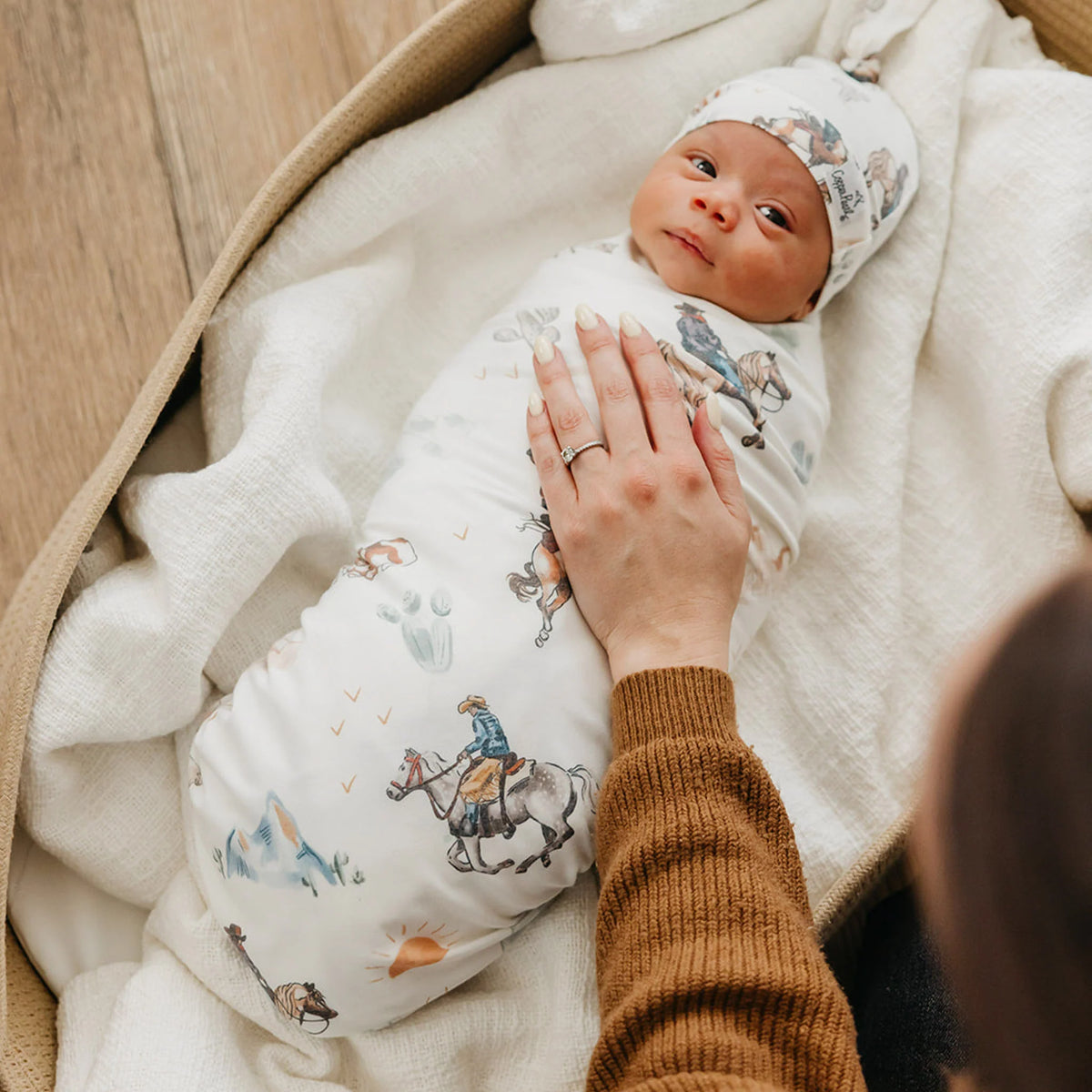 Copper Pearl Boone Knit Swaddle Blanket  - The Attic Boutique