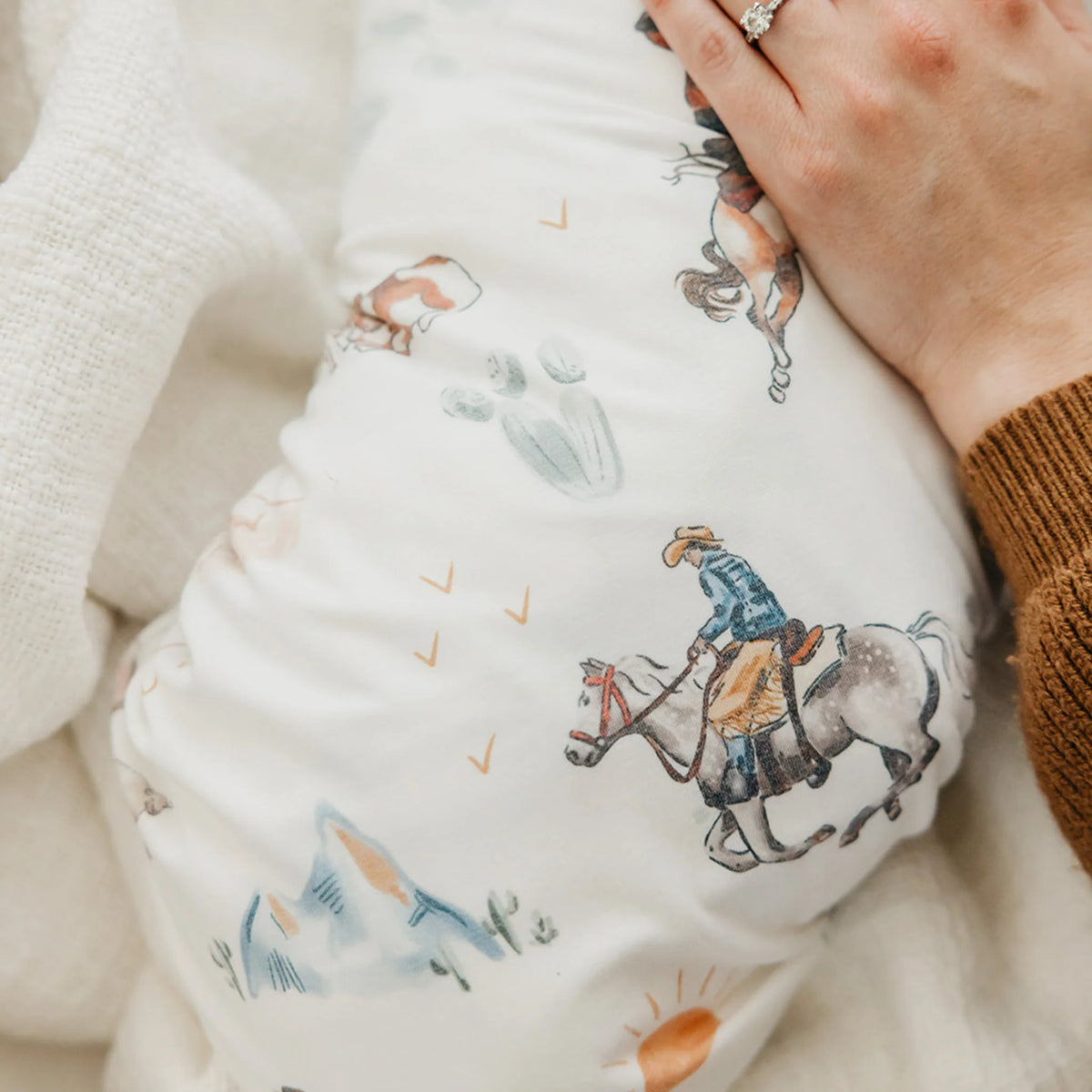 Copper Pearl Boone Knit Swaddle Blanket  - The Attic Boutique