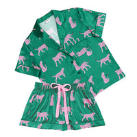 Bella Sleep + Spa Green Cheetah PJ Set  - The Attic Boutique