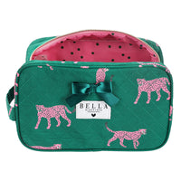 Bella Sleep + Spa Quilted Cosmetic Bag Cheetah  - The Attic Boutique