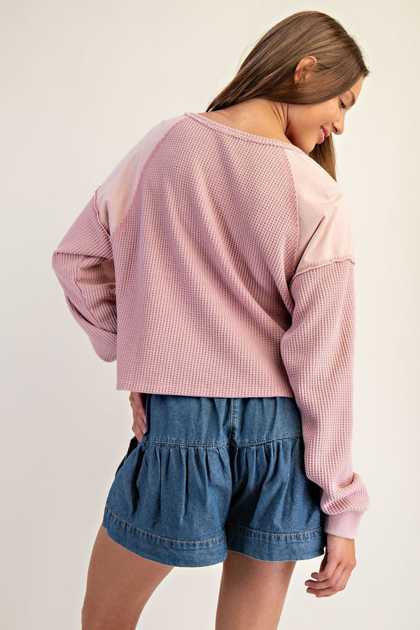 ee:some Rosewood Knit Top  - The Attic Boutique