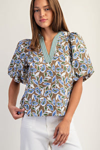 ee:some Jane Botanical Top  - The Attic Boutique