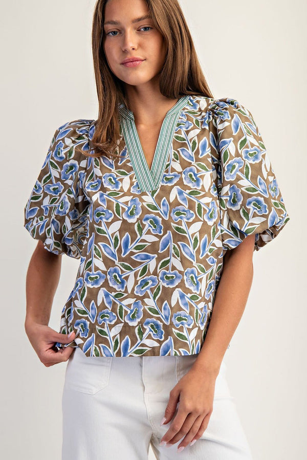 ee:some Jane Botanical Top  - The Attic Boutique