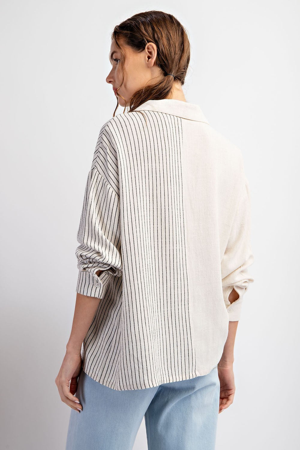 The Attic Boutique Stripe Button Down Shirt  - The Attic Boutique