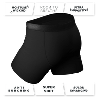 The Attic Boutique The Threat Level Midnight Black Ball Hammock® Pouch Underwear With Fly  - The Attic Boutique
