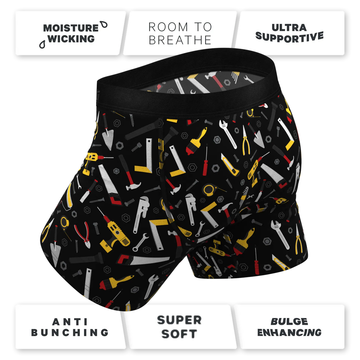 The Attic Boutique The Tool Belt Hammer and Tools Ball Hammock® Pouch Underwear With Fly  - The Attic Boutique