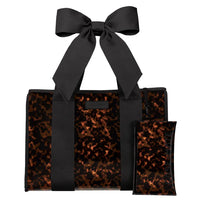 The Attic Boutique Tortoiseshell Bow Jelly Tote Bag W/ Phone Pouch Bags - The Attic Boutique