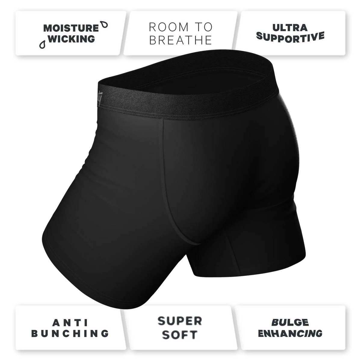 The Attic Boutique The 009 Black Tuxedo Ball Hammock® Pouch Underwear With Fly Apparel & Accessories - The Attic Boutique