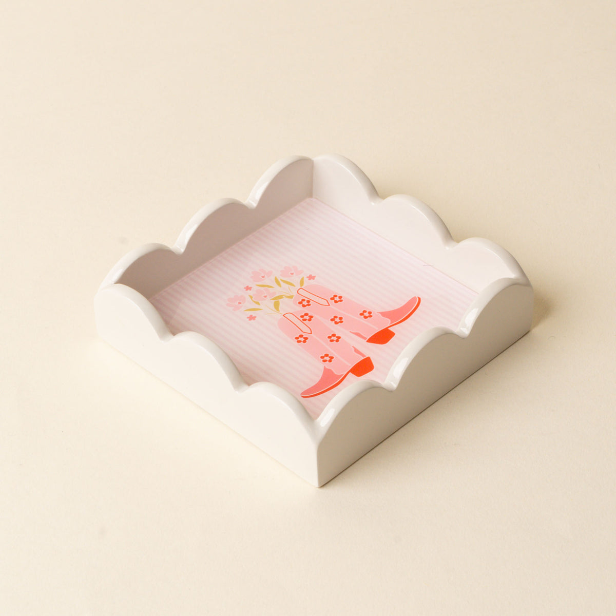 The Darling Effect Scallop Trinket Tray-Cowgirl Boots  - The Attic Boutique