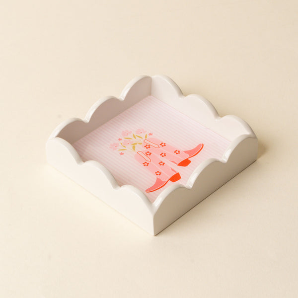 The Darling Effect Scallop Trinket Tray-Cowgirl Boots  - The Attic Boutique