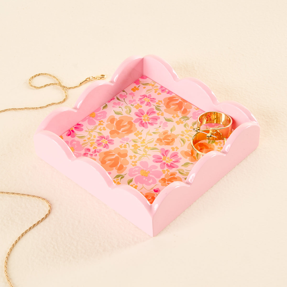 The Darling Effect Scallop Trinket Tray-Secret Garden Pink  - The Attic Boutique