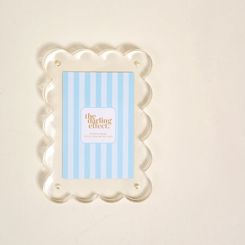The Darling Effect Clear Scallop Acrylic Picture Frame  - The Attic Boutique