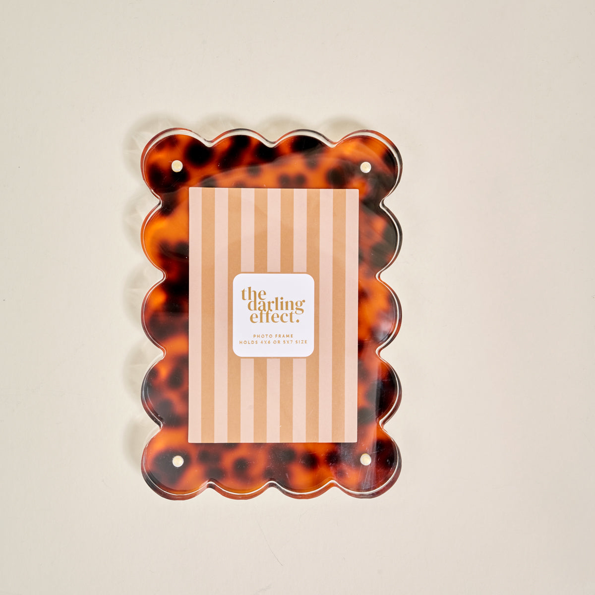 The Darling Effect Tortoise Scallop Acrylic Picture Frame  - The Attic Boutique