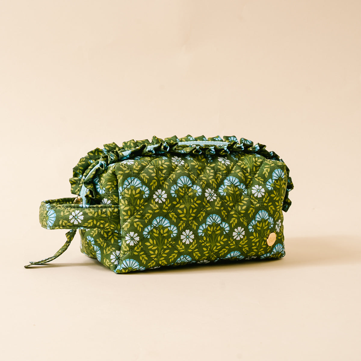 The Darling Effect Everbloom Forest Green Cosmetic Pouch  - The Attic Boutique