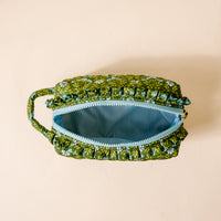 The Darling Effect Everbloom Forest Green Cosmetic Pouch  - The Attic Boutique