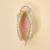 The Darling Effect Petals Aqua Cosmetic Pouch  - The Attic Boutique