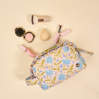 The Darling Effect Petals Aqua Cosmetic Pouch  - The Attic Boutique