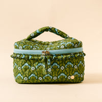 The Darling Effect Forest Green Glam & Go Quilted Cosmetic Bag  - The Attic Boutique