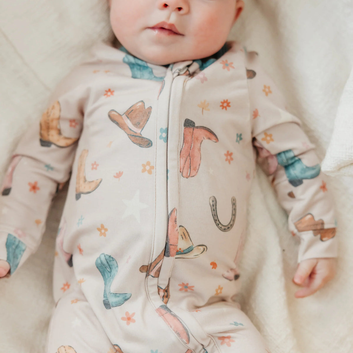 Copper Pearl Cheyenne Zip-Up Footie Pajama  - The Attic Boutique