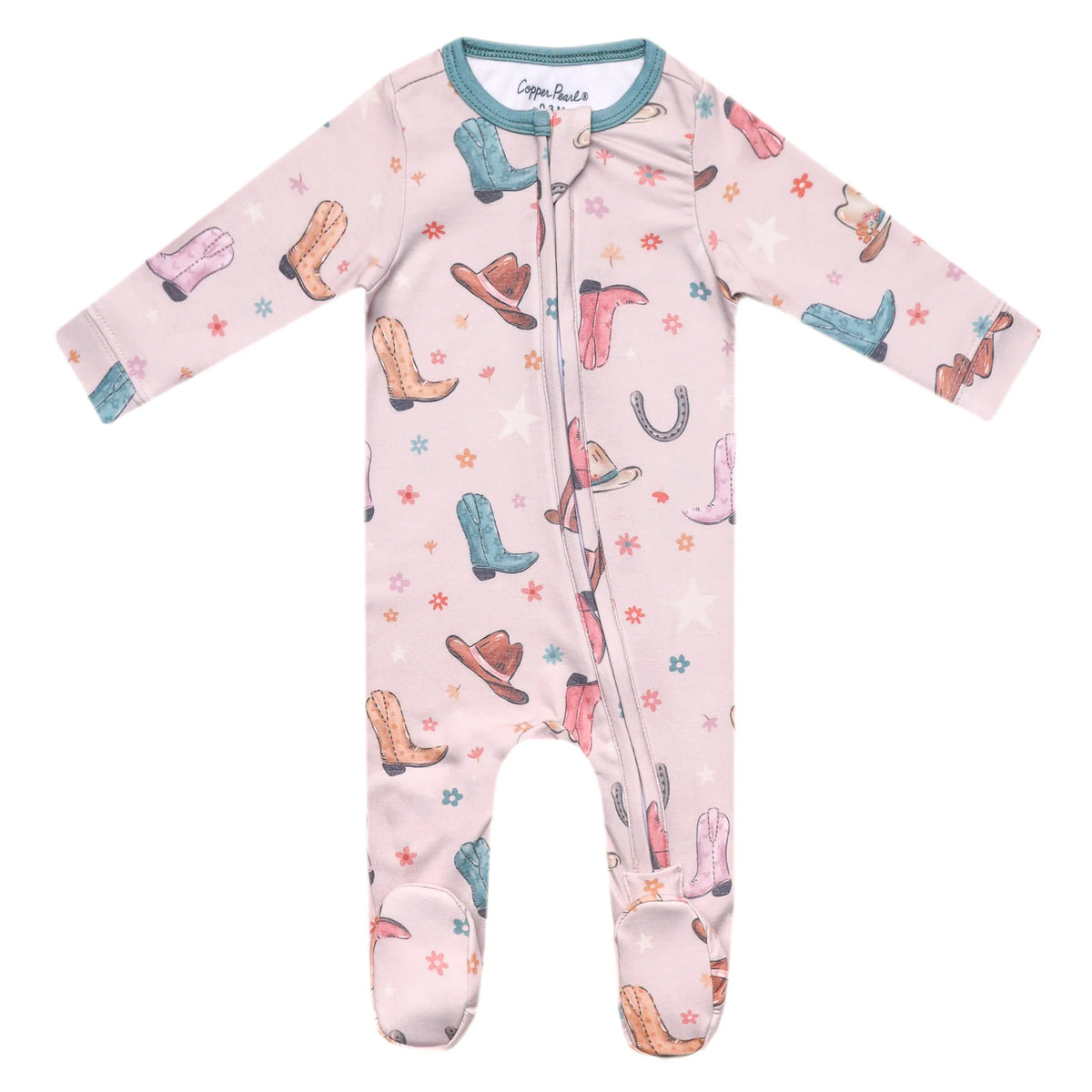 Copper Pearl Cheyenne Zip-Up Footie Pajama  - The Attic Boutique