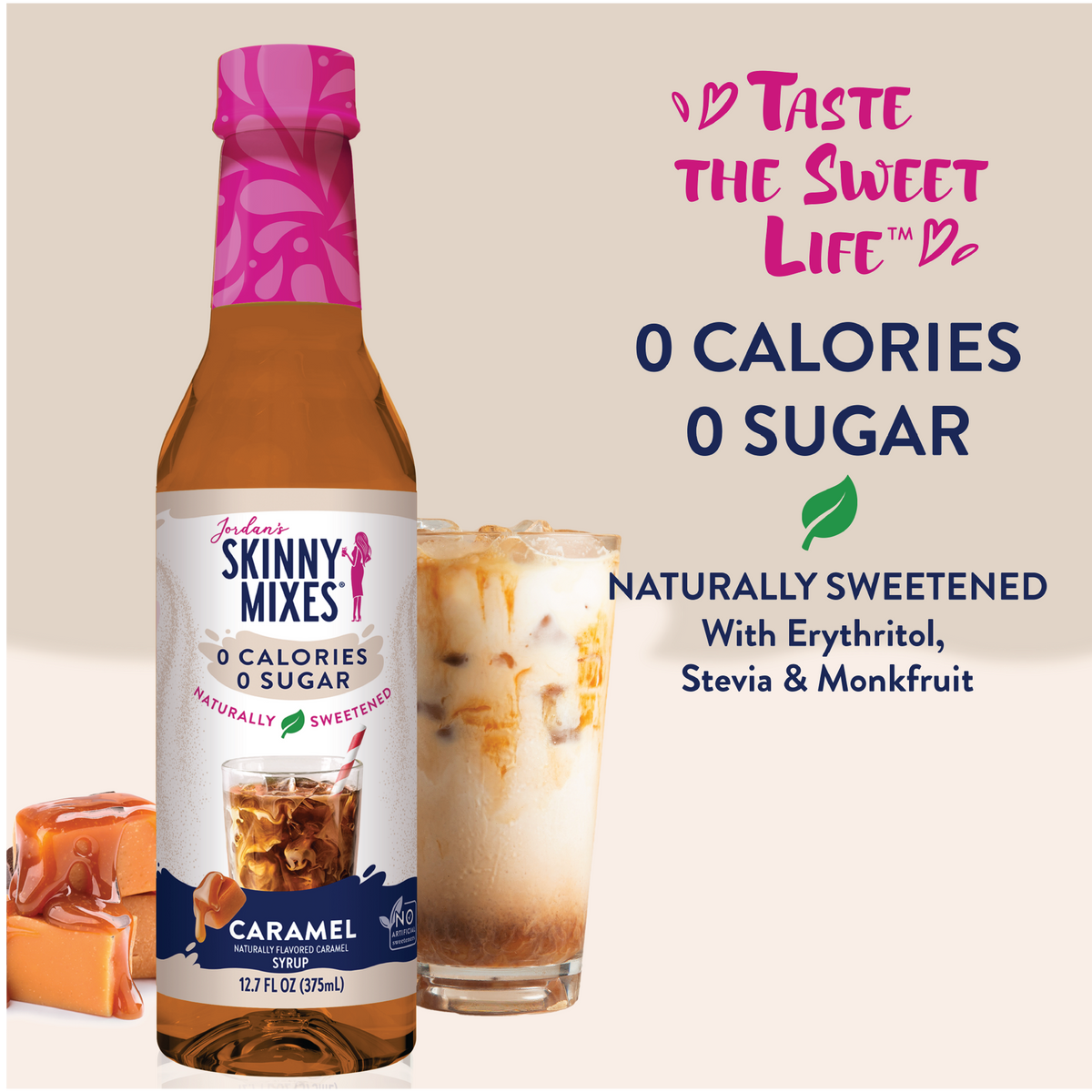 Jordan's Skinny Mixes Naturally Sweetened Caramel Syrup  - The Attic Boutique