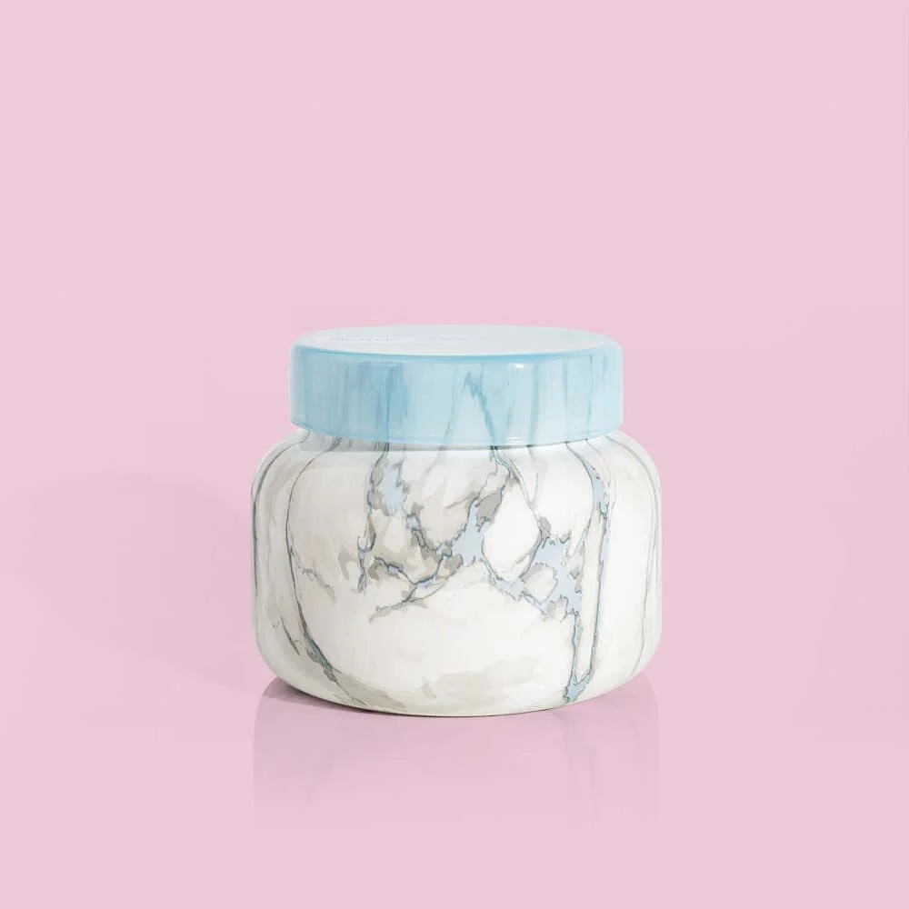 Capri Blue Blue Jean Modern Marble Jar, 19 oz  - The Attic Boutique