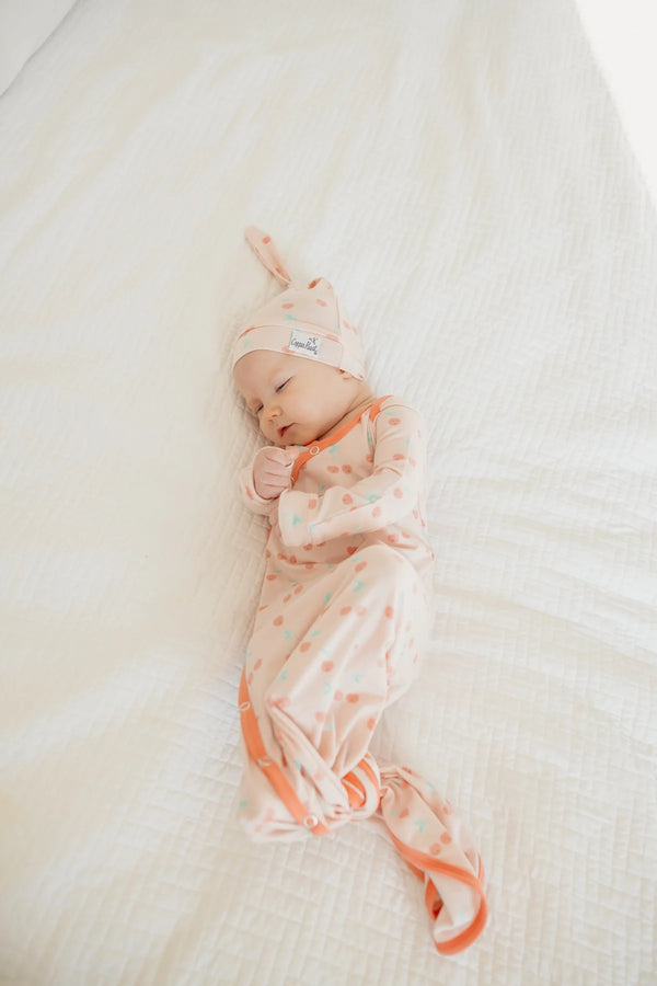 Cheery Newborn Knotted Gown