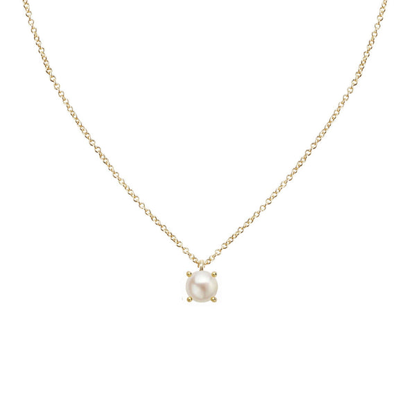 Natalie Wood Designs Shine Bright Mini Pearl Necklace in Gold  - The Attic Boutique