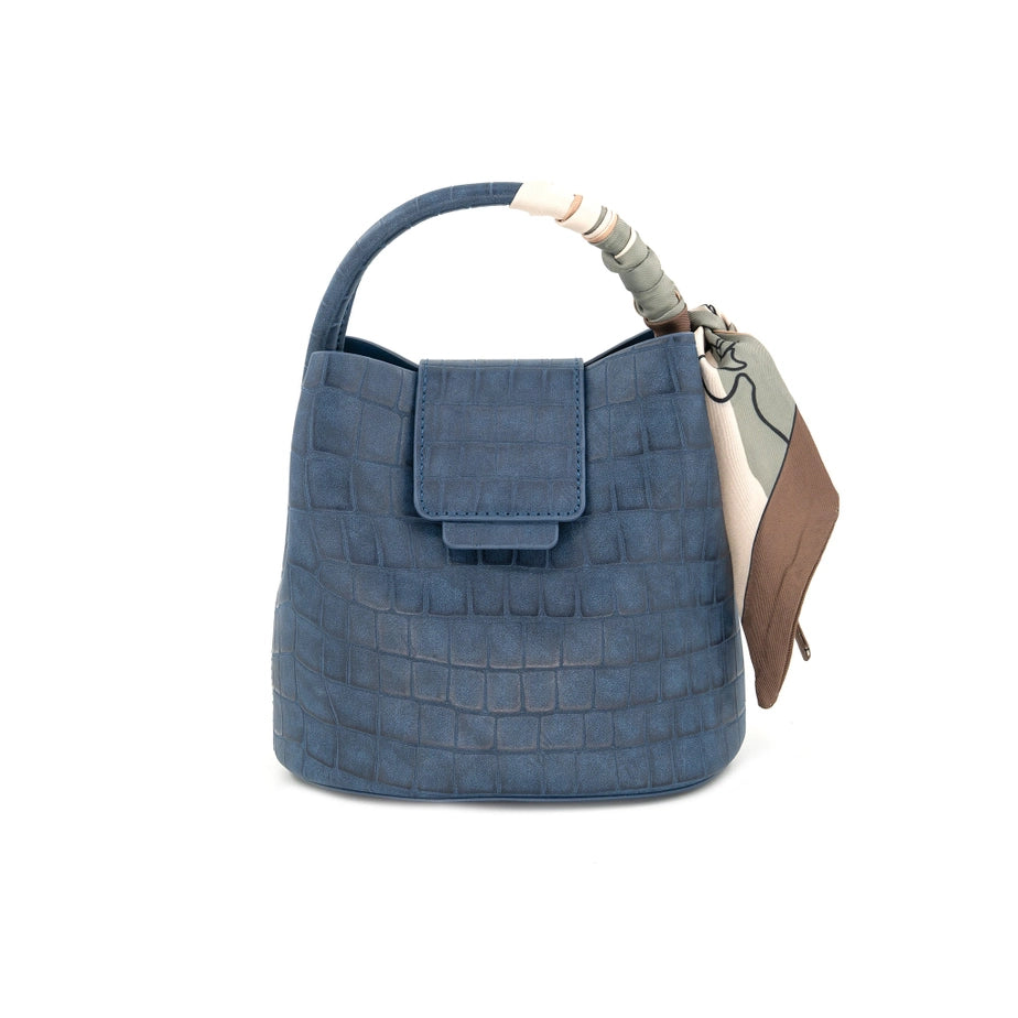 Lucia Navy Handbag