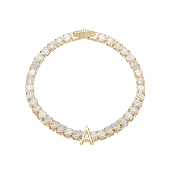 Natalie Wood Designs Tennis Initial Bracelet  - The Attic Boutique