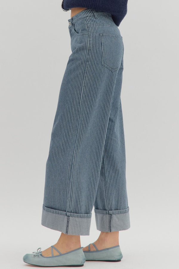 The Attic Boutique Denim Mid-Rise Pants  - The Attic Boutique