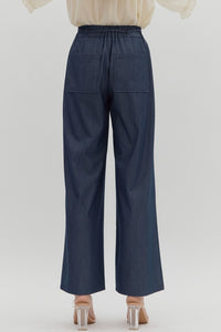 The Attic Boutique Dark Denim Straight Leg Pant  - The Attic Boutique