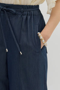 The Attic Boutique Dark Denim Straight Leg Pant  - The Attic Boutique