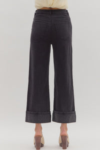 Entro Black Wide Leg Pants  - The Attic Boutique