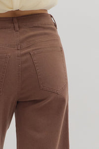 Entro Brown Wide Leg Pants  - The Attic Boutique