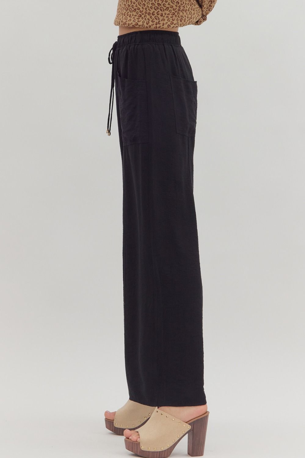 Entro Flora Black Pants  - The Attic Boutique