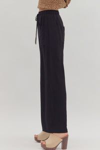 Entro Flora Black Pants  - The Attic Boutique
