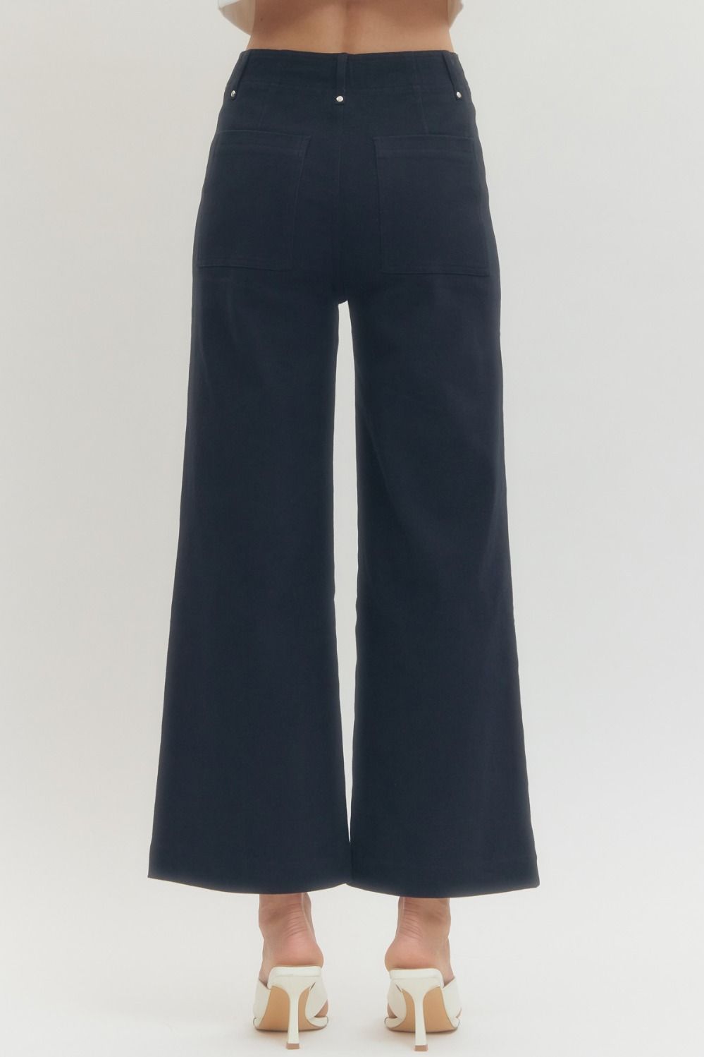 The Attic Boutique Navy High-Rise Pants  - The Attic Boutique