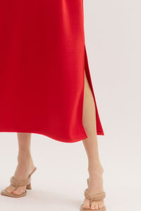 Entro Red Knit Dress  - The Attic Boutique