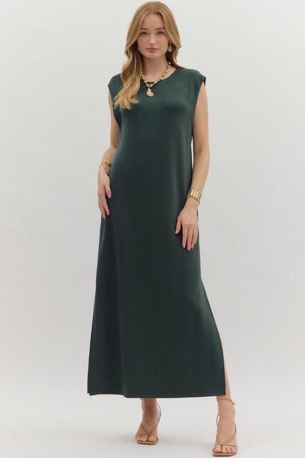 Entro Forest Knit Dress  - The Attic Boutique